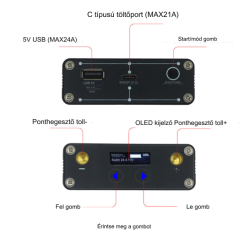 Li-Ion ponthegesztő, beépített akkumulátorral 0,91" OLED kijelző