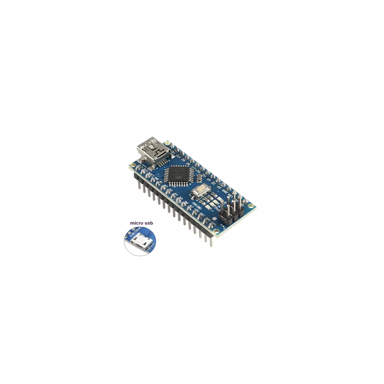 NANO V3.0, Mini USB (beforrasztott pin)