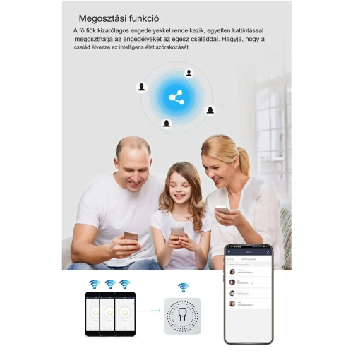 16A Wifi Smart Mini 2-utas kapcsoló modul, Alexa Google Home támogatás
