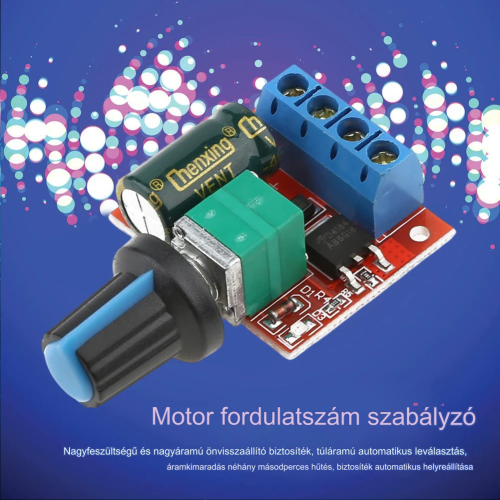 5A 90W PWM 12V DC motor fordulatszám szabályozó modul DC-DC 5V-35V