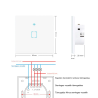 VOLLAI - FKT/FT Okos fali érintő kapcsoló, WiFi, RF, Bluetooth, RF Távirányító, Támogatja az Alexa, Google Home szolgáltatást.