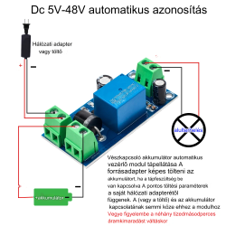 YX850 - Automatikus Feszültségkimaradás Érzékelő és Átkapcsoló Modul, 5-48V DC